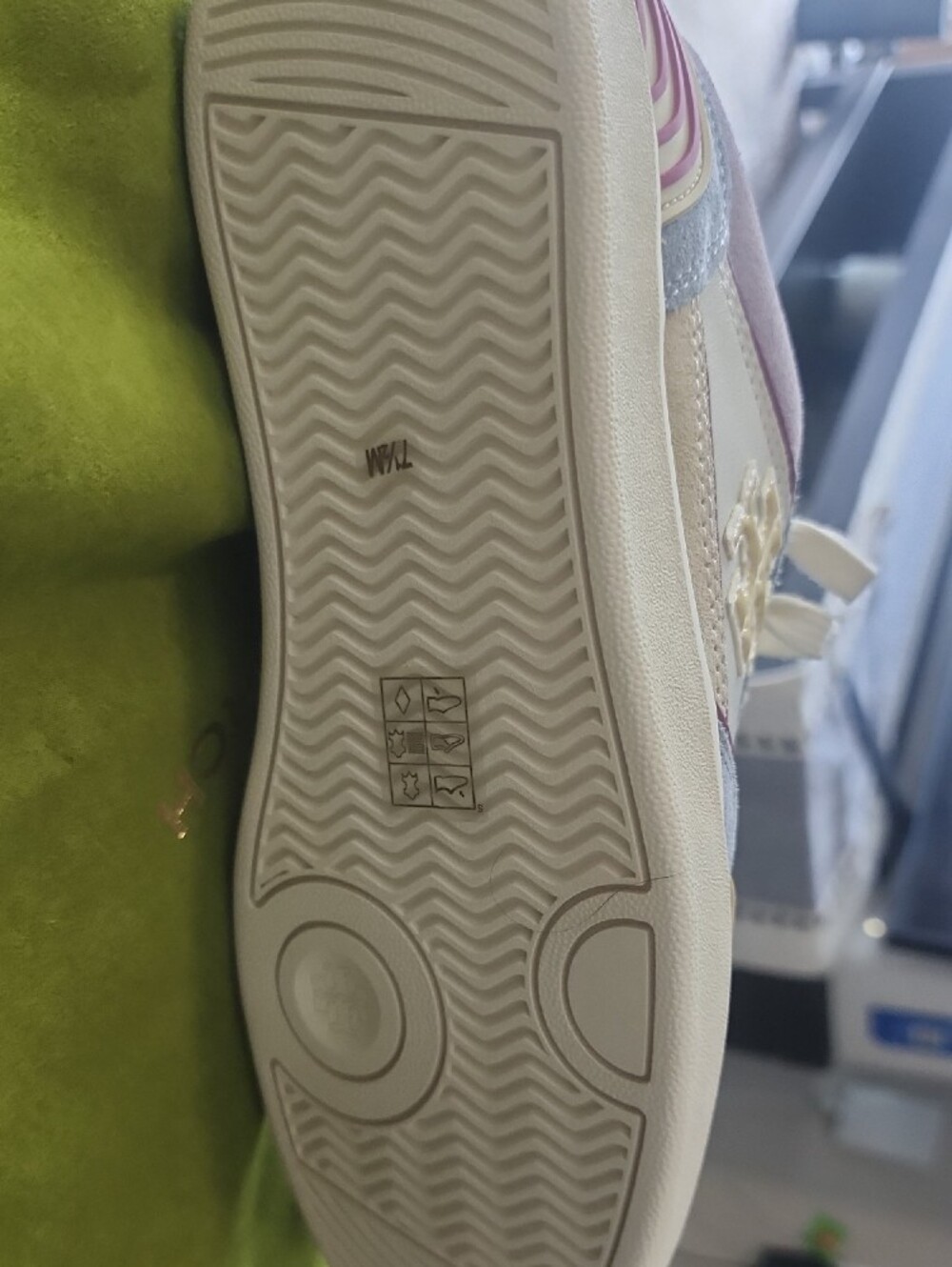 Tory Burch Suede and Leather Low-Top Sneaker in Light Blue, Cream and Pink - Picture 6 of 15